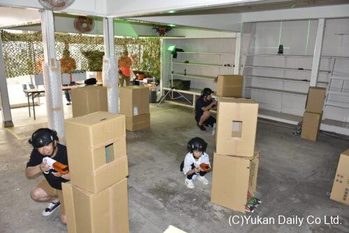 サバゲー会場に変貌を遂げた空き店舗